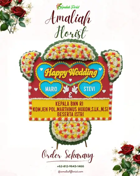Papan Bunga Pernikahan Ratu Abung